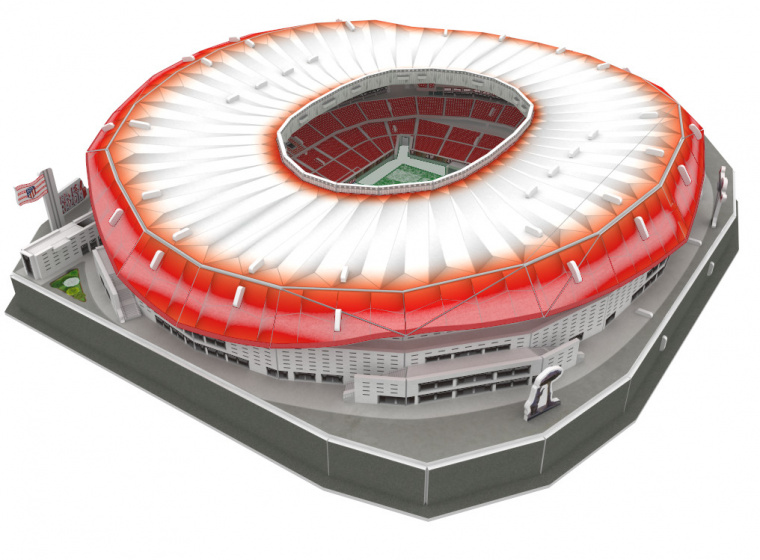 11Force 3d-puzzel led atlético madrid 38 cm rood 99-delig - Afbeelding 2
