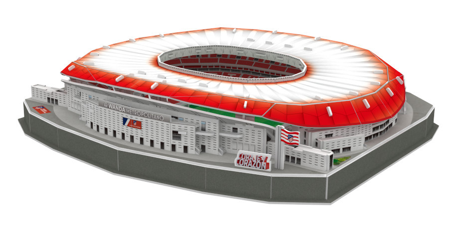 11Force 3d-puzzel led atlético madrid 38 cm rood 99-delig