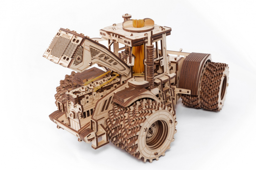 Eco-Wood-Art 3d puzzel cm tractor k-7m 35 x 22 cm hout 596 stuks - Afbeelding 2