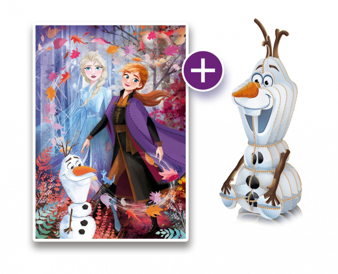 Clementoni legpuzzel met 3d-model frozen 2 junior 104 stukjes - Afbeelding 2