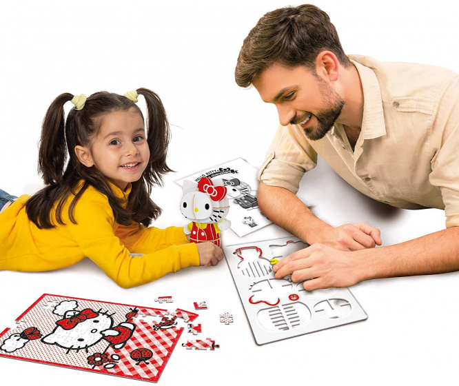 Clementoni legpuzzel met 3d-model hello kitty junior 104 stukjes - Afbeelding 6