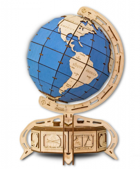 Eco-Wood-Art modelbouwpakket the blue globe hout 393-delig