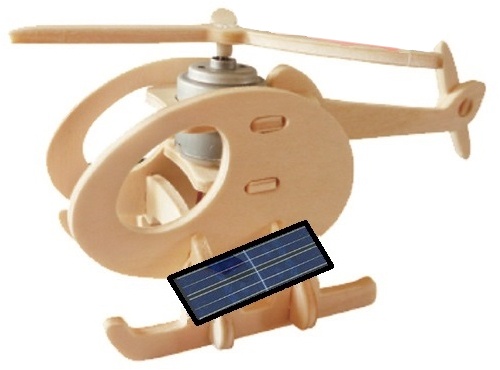 Gerardo's Toys 3d-puzzel helikopter solar 14 cm 13-delig