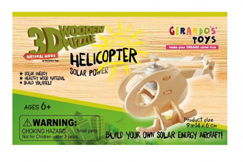 Gerardo's Toys 3d-puzzel helikopter solar 14 cm 13-delig - Afbeelding 2