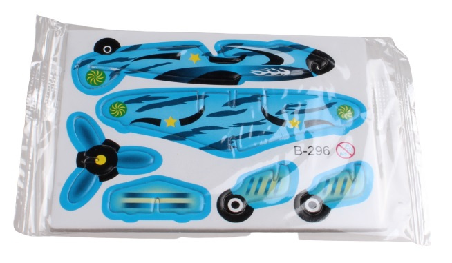 LG-Imports 3d-puzzel vliegtuig 8 x 6 cm blauw/zwart
