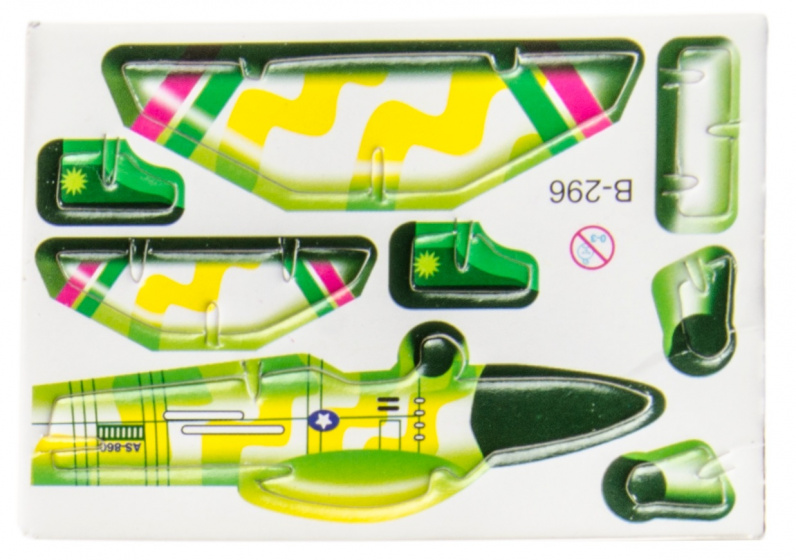 LG-Imports 3d-puzzel vliegtuig 8 x 6 cm groen/wit