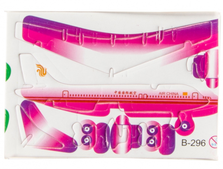 LG-Imports 3d-puzzel vliegtuig 8 x 6 cm roze/wit