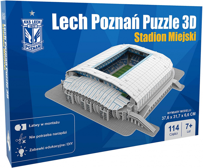 Pro-Lion 3d-puzzel lech poznań 37,6 cm foam wit 115-delig - Afbeelding 2