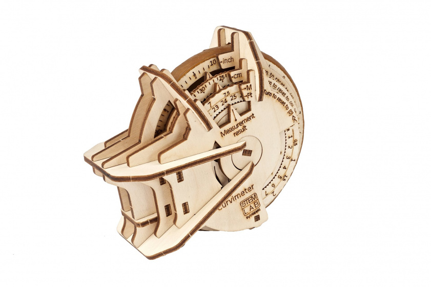 Ugears 3d puzzel stem lab curvimeter junior 11 cm hout 109 delig - Afbeelding 2