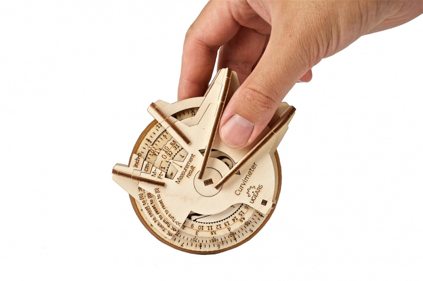Ugears 3d puzzel stem lab curvimeter junior 11 cm hout 109 delig - Afbeelding 3