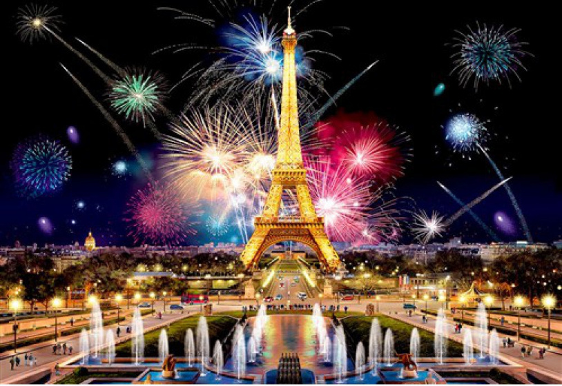 Wooden City legpuzzel paris by night 37,5 cm hout 300 stukjes