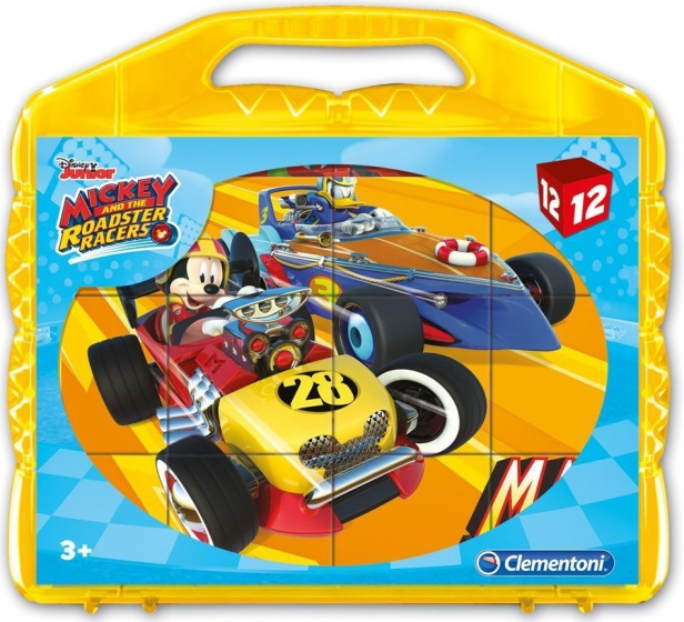 Clementoni blokkenpuzzel mickey mouse race junior 12-delig