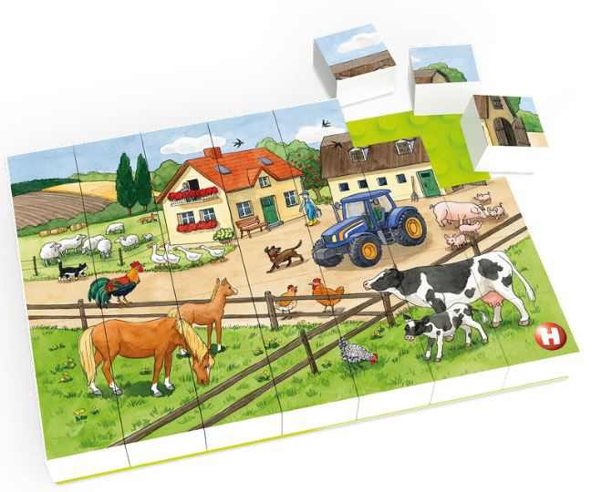 Hubelino puzzel boerderij junior 26,5 x 18,2 cm 35 stukjes - Afbeelding 2