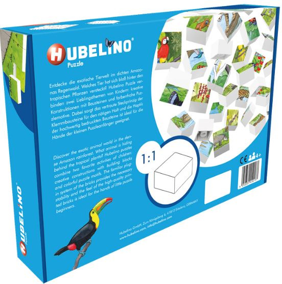 Hubelino puzzel regenwoud junior 26,5 x 18,2 cm 35 stukjes - Afbeelding 2