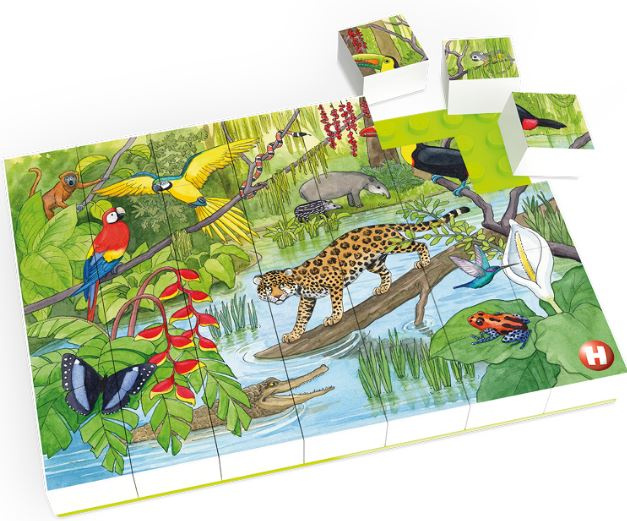 Hubelino puzzel regenwoud junior 26,5 x 18,2 cm 35 stukjes - Afbeelding 5
