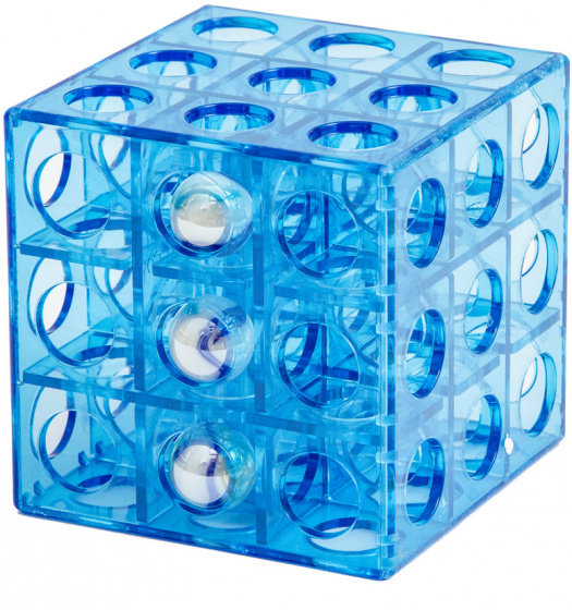 SCube labyrintkubus voor beginners 76 mm blauw