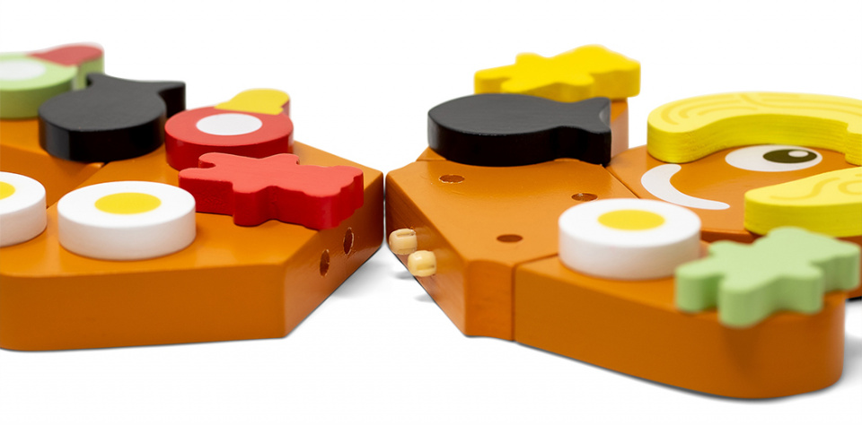 Mamamemo blokkenpuzzel peperkoekvrouwtje junior hout bruin - Afbeelding 4