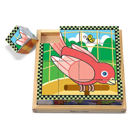 Melissa & Doug blokkenpuzzel huisdieren16 stukjes - Afbeelding 2