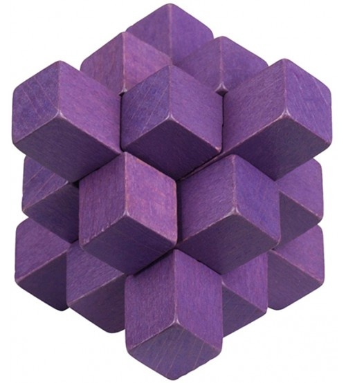 Moses be clever! houten smartpuzzel paars 6 cm
