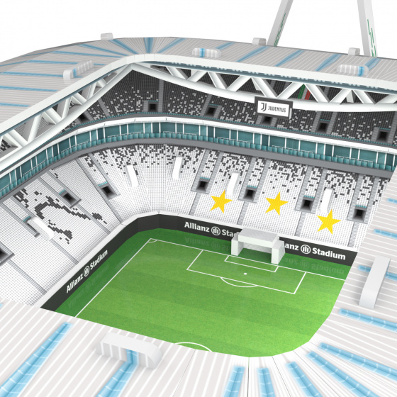 Nanostad 3d-puzzel juventus stadion jongens karton 67 stukjes - Afbeelding 3