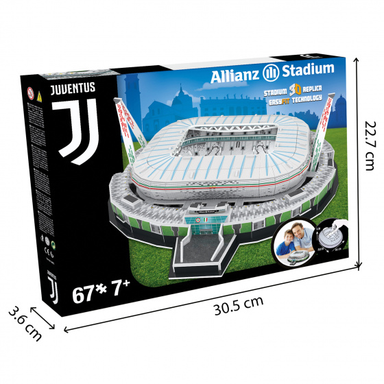 Nanostad 3d-puzzel juventus stadion jongens karton 67 stukjes - Afbeelding 4