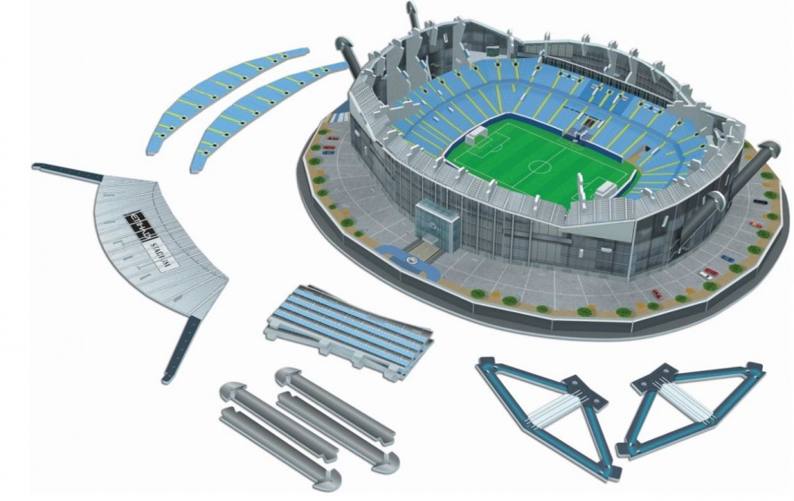 Nanostad manchester city 3d-puzzel etihad stadium 139-delig - Afbeelding 3