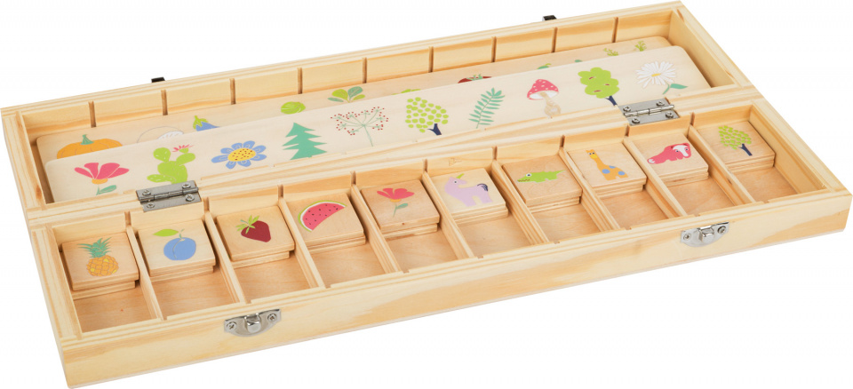 Small Foot activiteitenpuzzel onderwijs 40 x 10 cm blank hout - Afbeelding 4