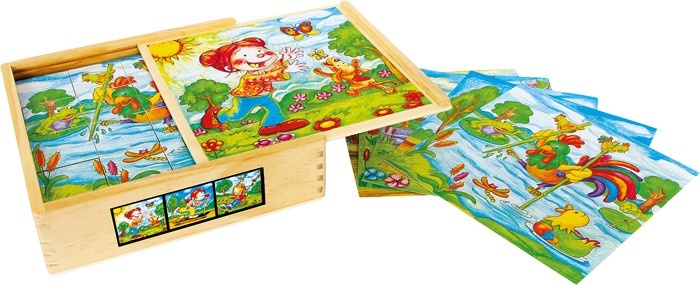 Small Foot blokpuzzel lotte's wereld junior hout 16-deilg - Afbeelding 2