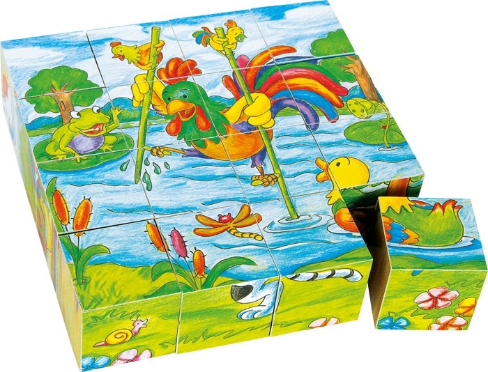 Small Foot blokpuzzel lotte's wereld junior hout 16-deilg