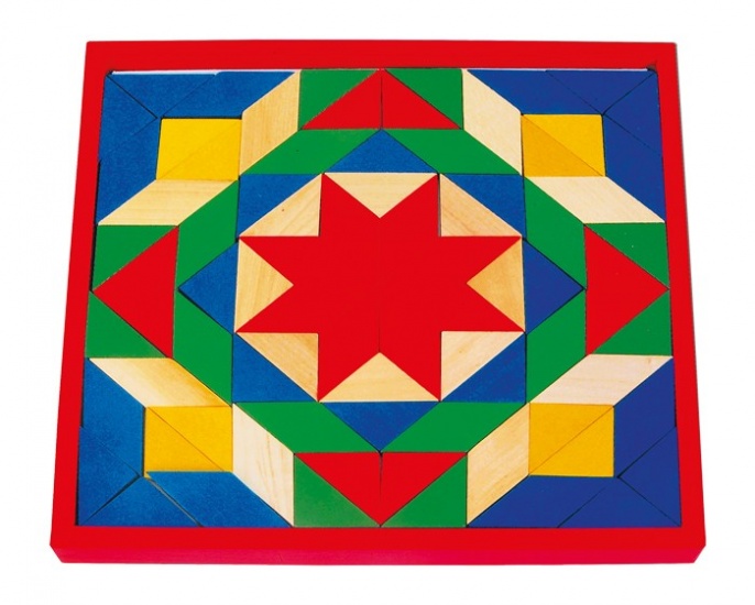 Small Foot houten puzzel mozaÏek 26 x 26 x 2,5 cm