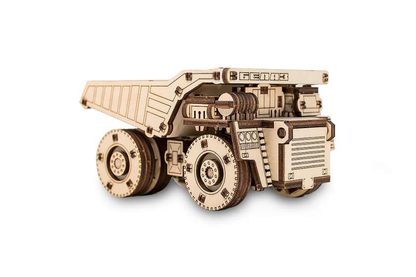 Eco-Wood-Art belaz houten mini truck modelbouwset 106-delig