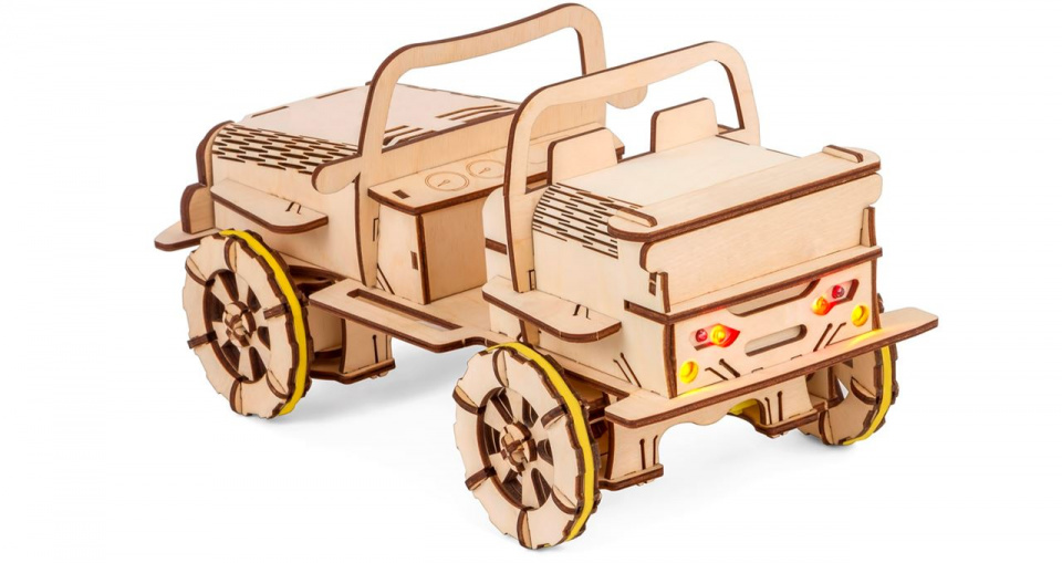 Ecobot houten-modelbouw 3d rc buggy 35 cm ios 154-delig - Afbeelding 6