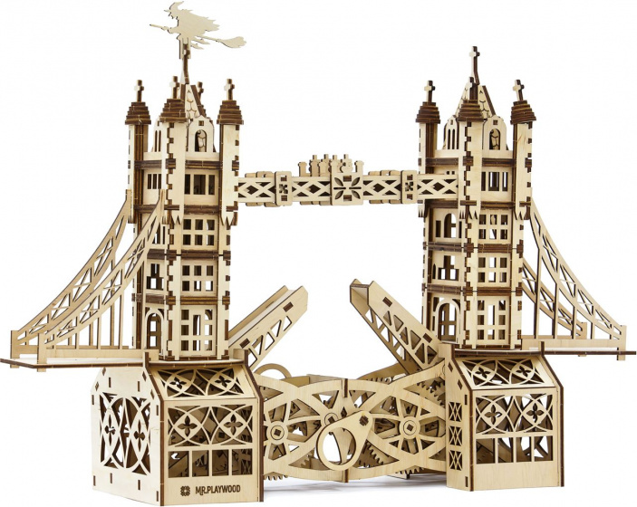 Mr. PlayWood 3d modelbouwset houten tower bridge 312-delig