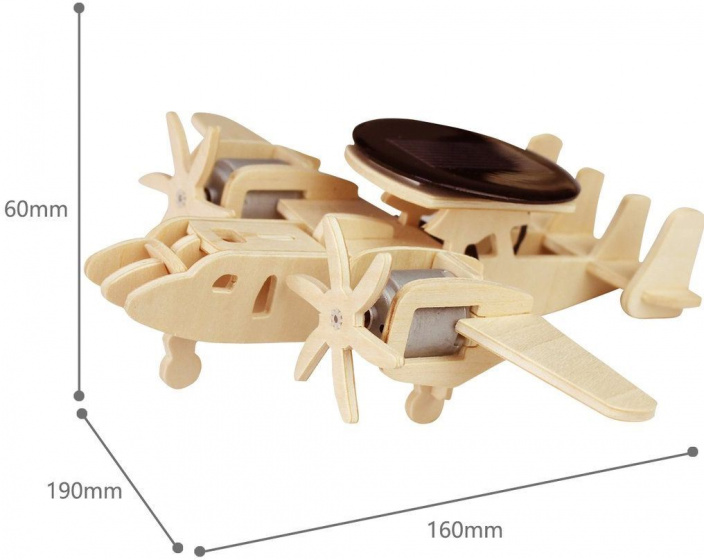 Robotime 3d-modelbouw airborne p330 16 x 19 cm hout 21-delig - Afbeelding 2