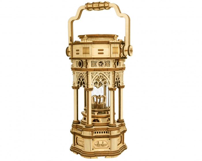Robotime bouwpakket 3d victorian lantern 14 x 11,5 cm hout bruin