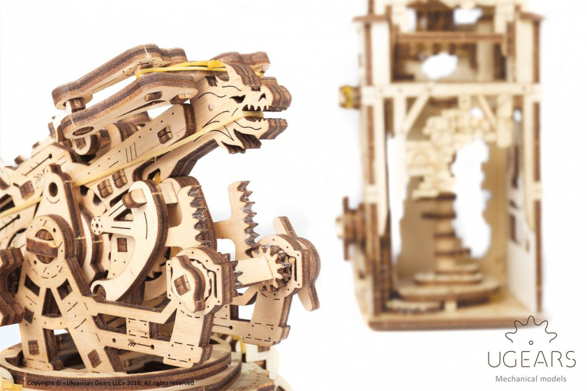 Ugears 3d-modelbouw archballista 15 x 9 cm hout 292-delig - Afbeelding 4
