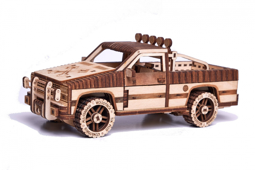 Wood Trick 3d-modelbouw pick-up truck 21 cm hout 278-delig