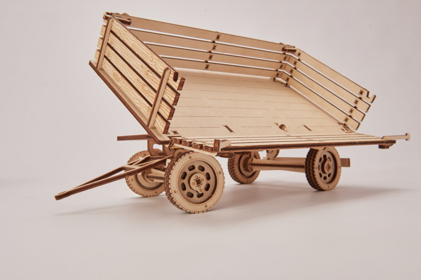 Wood Trick 3d-modelbouw trailer 30 cm hout naturel 153-delig - Afbeelding 3