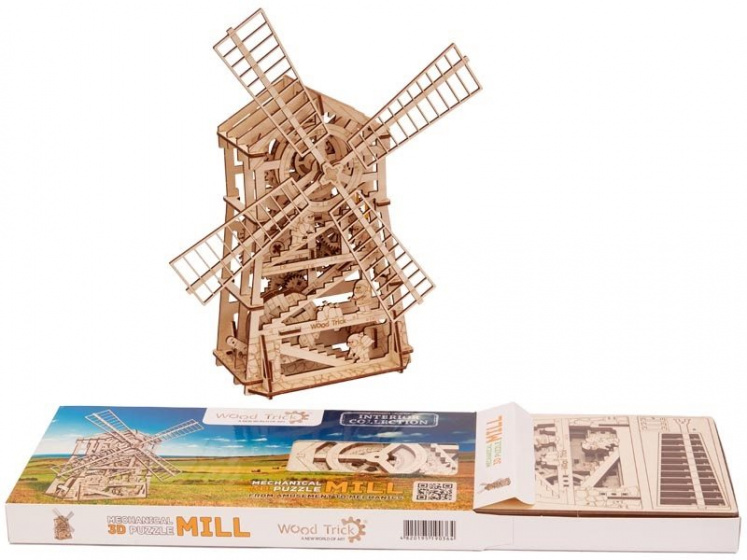 Wood Trick 3d-modelbouw windmolen 38 cm hout 80-delig - Afbeelding 6