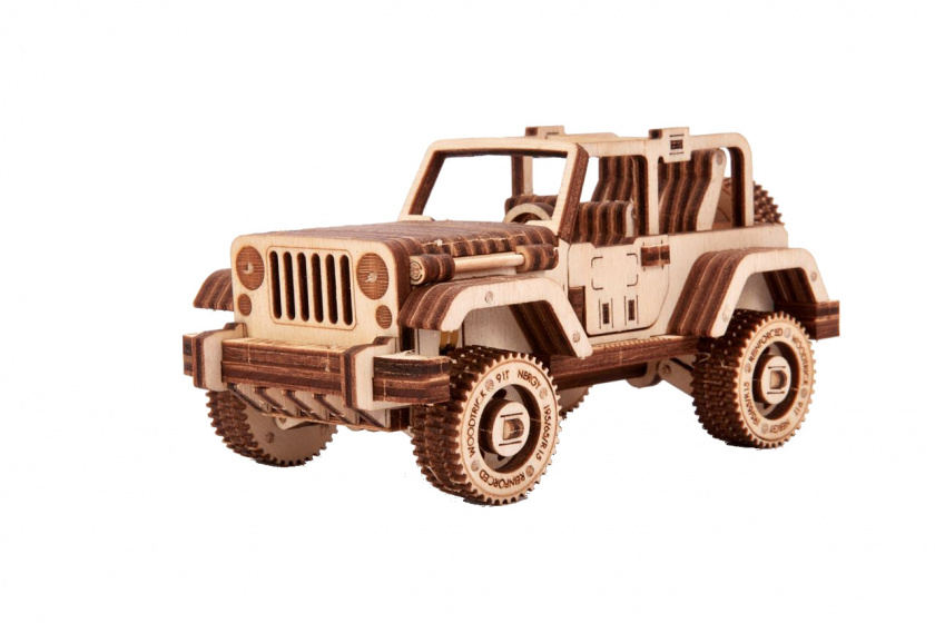 Wood Trick houten modelbouw 3d safari 18,5 cm blank 126-delig