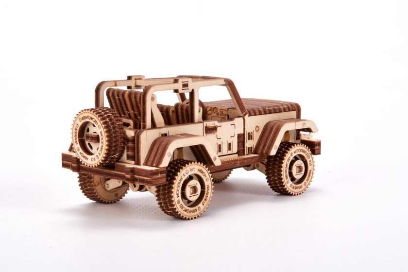 Wood Trick houten modelbouw 3d safari 18,5 cm blank 126-delig - Afbeelding 3