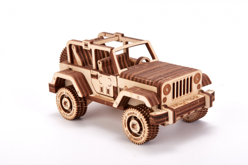 Wood Trick houten modelbouw 3d safari 18,5 cm blank 126-delig - Afbeelding 7