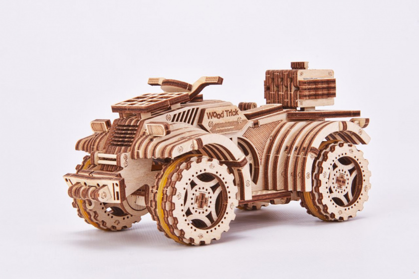 Wood Trick model quad hout 18 x 10 cm - Afbeelding 2
