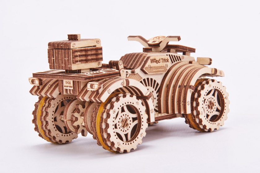 Wood Trick model quad hout 18 x 10 cm - Afbeelding 3
