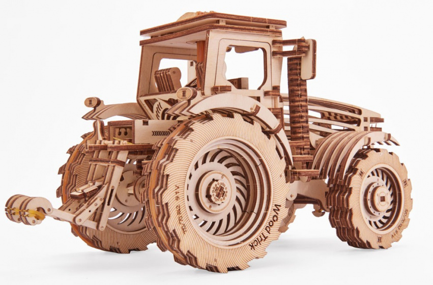 Wood Trick modelbouwset tractor hout naturel 401-delig - Afbeelding 2