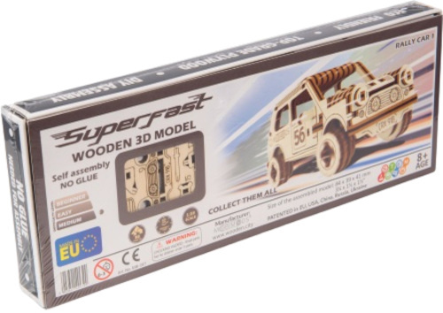 Wooden City modelbouwset superfast 8,4 cm hout goud 98-delig - Afbeelding 2