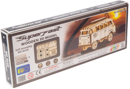 Wooden City modelbouwset superfast 8,5 cm hout goud 56-delig - Afbeelding 2