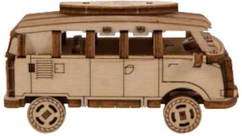 Wooden City modelbouwset superfast 8,5 cm hout goud 56-delig - Afbeelding 3