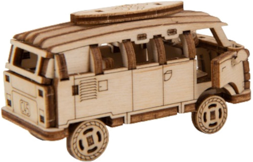 Wooden City modelbouwset superfast 8,5 cm hout goud 56-delig - Afbeelding 4