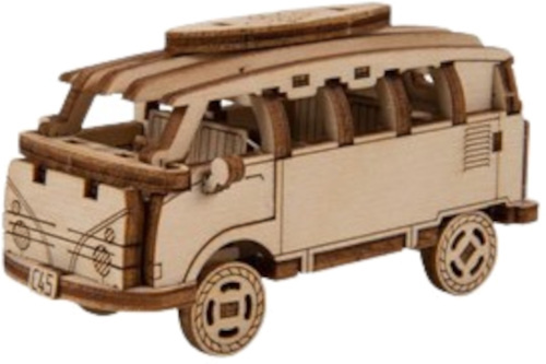 Wooden City modelbouwset superfast 8,5 cm hout goud 56-delig